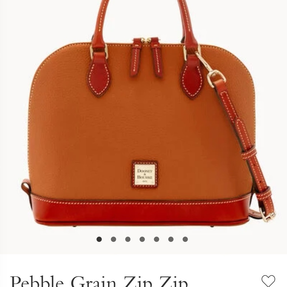 Dooney & Bourke Pebble Grain Satchel. Brown